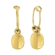Goudkleurige byoux oorbellen met hanger (1055287)