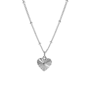 Zilverkleurige byoux ketting met hanger hart (1055295)
