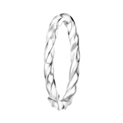 Silberfarbener Byoux Ring, Kordeloptik (1055300)