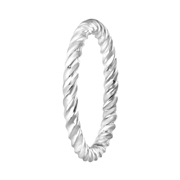 Zilverkleurige byoux ring gedraaid (1055304)