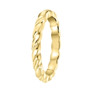Goldfarbener Byoux Ring, Kordeloptik (1055309)