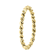 Goudkleurige bijoux ring gedraaid (1055315)