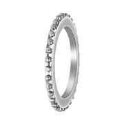 Zilverkleurige bijoux ring puntjes (1055316)