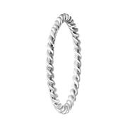 Zilverkleurige byoux ring gedraaid (1055318)