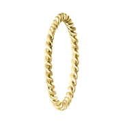 Goudkleurige byoux ring gedraaid (1055319)