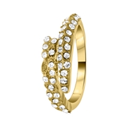 Goldfarbener Byoux Ring mit Steinchen (1055323)