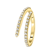 Goldfarbener Byoux Ring mit Steinchen (1055329)