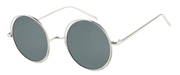 Silberfarbene Sonnenbrille mit blauen Gläsern (1055357)