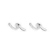 Zilveren oorbellen golf (1055493)