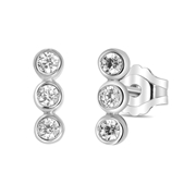 Zilveren oorbellen met zirkonia (1055516)