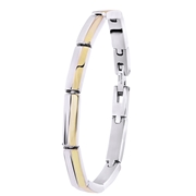Stalen armband staal/gold (1057974)