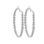 Zilverkleurige bijoux oorringen (1057981)