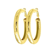 Goudkleurige bijoux oorringen slangenprint (1057990)