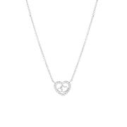 Halskette aus 925er Silber mit Anhänger, Herz, Zirkonia (1058015)