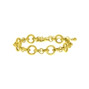 Goudkleurige bijoux armband met jasseron schakel (1058207)