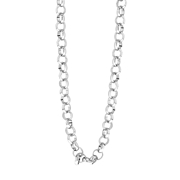 Zilverkleurige bijoux ketting met jasseron schakel (1058208)