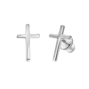 Zilveren oorbellen kruis (1055667)