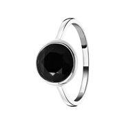 Ring aus 925 Silber, Edelstein schwarzer Onyx (1058613)