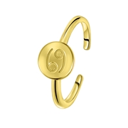 Zilveren ring disc gold sterrenbeeld (1055729)