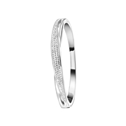 Zilveren armband bangle met kristal (1055742)