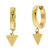 Guess stalen goldplated oorbellen triangle 15mm (1055784)