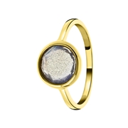 Zilveren ring gold Gemstone labradorite (1058660)