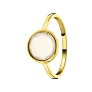 Zilveren ring gold Gemstone moonstone (1058662)