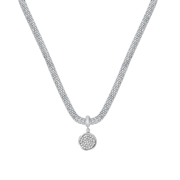 Halskette aus Edelstahl/Mesh mit Kristall (1058706)