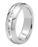 Stalen ring met wit zirkonia (1058714)