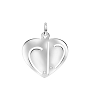 Zilveren hanger hart met zirkonia (1055838)