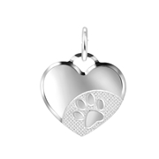 Zilveren hanger hart hondenpoot (1055840)