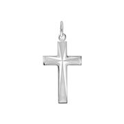 Zilveren hanger kruis bewerkt (1055861)
