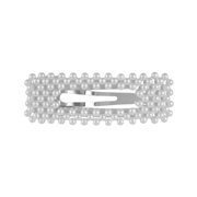 Silberfarbenen Haarspange mit Perlen, eckig (1055949)