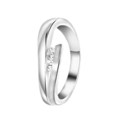 Ring, 925 Silber, matt/glänzend, mit Zirkonia (1056019)