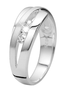 Ring, 925 Silber, matt/glänzend, mit Zirkonia (1058831)