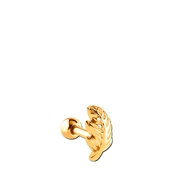 Stalen helixpiercing goldplated veer (1056431)