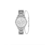 Regal Cadeau Set Dames Horloge Zilverkleurig  met gratis armband (1056444)