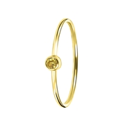 14 karaat geelgouden ring met gele zirkonia steen (1056481)