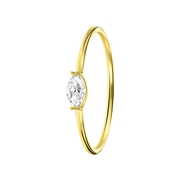 Ring, 585 Gelbgold, weißer Zirkonia, Marquise-Schliff (1056494)