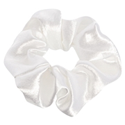 Witte scrunchie satijn look (1059024)