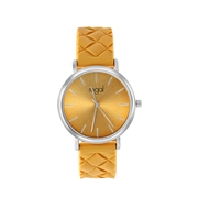 Regal horloge met een gele rubberen band (1056655)