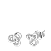 Zilveren oorknoppen knoop (1059380)