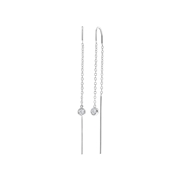 Durchzieher-Ohrringe, 925 Silber, mit Zirkonia (1059431)