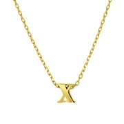Halskette, Edelstahl, vergoldet, mit Buchstabenanhänger (1059683)