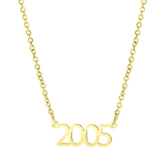 Halskette, Edelstahl, vergoldet, Jahreszahl (1059933)