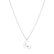 Zilveren ketting met hanger maan (1059961)