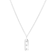 Zilveren ketting met hanger bar (1059970)