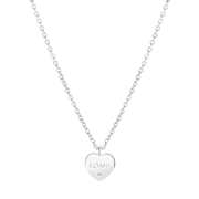 Zilveren ketting met hanger hart love (1059974)
