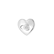 Zilveren oorknop hart zirkonia (1059988)