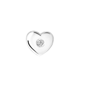 Zilveren oorknop hart zirkonia (1059992)